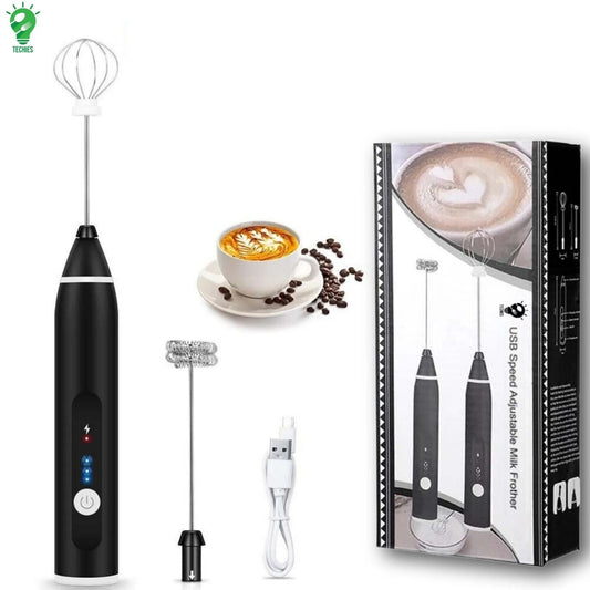 3-in-1 rechargeable coffee beater and electric coffee frother